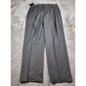 NWT Vintage Slates Levis Dress Pants Mens 38x33 Gray Pleated Cuffed Worsted Wool